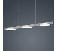 Helestra Pole LED hanging light 3-bulb nickel