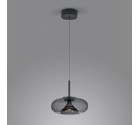 Helestra Sica LED pendant light black/smoky grey