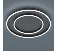 Helestra Sona LED ceiling light, black, Ø 59 cm