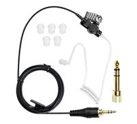 HELETUL Universal Ifb Earpiece Single Ear Broadcast Headset in-Ear Earbuds Monitor Kit Headphone Acoustic Tv Anchor Broadcasting Ear Piece Compatible for iPhone 3.5mm Phone(Color Black)