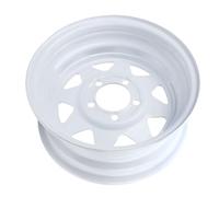 HELEVIA 14X5.5 14in Rim, High Strength Steel Trailer Wheel Rim, Durable and Reliable for Utility Cargo Trailer and Boat Trailer, Ideal for Long Distance Travel with White Paint Finish