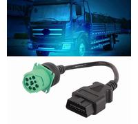 HELEVIA 16 Pin OBD2 to 9 Pin Cable Adapter, Diagnostic Scanner, for Cummins Engine with PVC and PE Material, Easy to Use