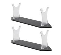 HELEVIA 2 Sets Desktop Sword Rack Acrylic Storage and Display Stand, for Light Swords Sabres Daggers Wands
