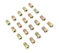 HELEVIA 20 Pcs Brake Line Nuts for Inverted Flares, M10 x 1mm Metric Brake Line Fittings, 3/16 Inch Tube, 3/8 Inch Threads, Antique Bronze, Fits Steel/Copper Pipe