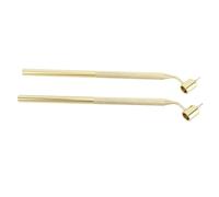 HELEVIA 2pcs 0.5mm 0.7mm Fluid Writer Paint Applicator Pen Skid Resistance Handle Aluminum Touch Up Slanting Ruling Pen for Repairing