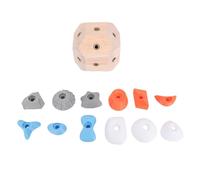 HELEVIA 2PCS Handcrafted Climbing Boulder, Wood DIY 3D Rock Climbing Ball, Enhance Climbings Skills, for Finger Strength Training