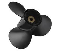 HELEVIA 3-Blade Outboard Propeller, Aluminium Alloy Copper Replacement for Outboard Motor 8-20 HP, 9 1/4 Inch Diameter, 3 Sharp Blades, Smooth and Hard, Salt Resistant