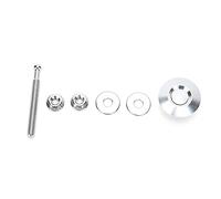 HELEVIA 30mm / 1.2in Universal Car Push Button Hood Pins Bonnet Lock (Silver)