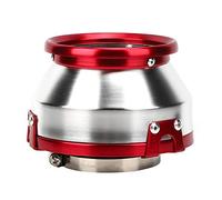 HELEVIA 76mm/3in Modified Air Filter Car Motor Cold Air Intake Mushroom Head Universal Part, Aluminum Alloy, Double-layered Steel Wire Mesh Filter, Universal for car (Red)