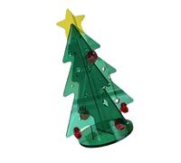 HELEVIA Acrylic Christmas Tree DIY Mini Tree Kit, with Red Fruits Yellow