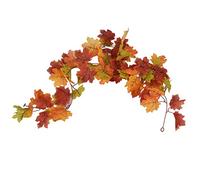 HELEVIA Artificial Maple Leaf Garland, Fake Fall Vine Decor for (Double