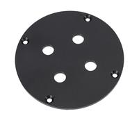 HELEVIA Audio Wall Plate, Aluminum Alloy 4 Position Speaker Binding Post Wall Terminal Plate, for Dual 1/4 in Headphone Jacks (Black)