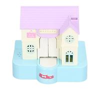 HELEVIA Automatic Coin Swallowing Money Saving Box, Cute Puppy Piggy Bank with Light Music Effects, Toy Kids with Doghouse (Blue Lucky Dog)