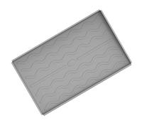 HELEVIA BBQ Grill Mat, Food Grade Silicone for Outdoor Cooking, with Non Slip Design for Oven Microwave (Grey)