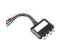 HELEVIA Car 4 Channel High to Low Audio Converter with Power Amplifier Control Wire, for Connecting CD, radio, DVD, host, amplifier of the Original Car