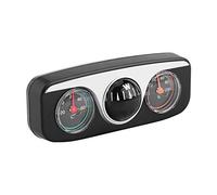 HELEVIA Car Truck 3-in-1 Dash Mount Navigation Thermometer Hygrometer, Compact Adjustable, Easy Read, Ideal for Cars, Boats, Marine, Trucks with Self-adhesive Tape