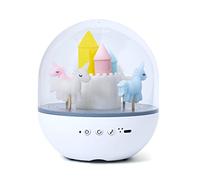 HELEVIA Carousel Projector Light, Night Light for Kids Room Decor, Projection Night Lamp Rotating Music Box Home Decoration, White Noise Kawaii Unicorns Gifts for Girls