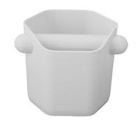 HELEVIA Coffee Knock Box, ABS 600ML Large Capacity Quiet Anti Slip Hexagonal Prism Shape Coffee Ground Knock Box, for Coffees Machine Accessory (White)