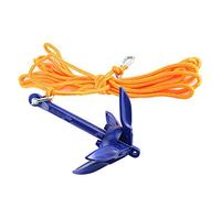 HELEVIA Complete Kayaking/Paddle Board Anchoring Kit with 4-Tine, 16.4ft Rope, Spring Hook and Storage Bag, Ideal for Boats, Kayak, Canoe, Sailboat, Watercraft Fishing