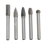 HELEVIA Cutting Burr Set, Die Grinder Head Tungsten Carbide Burr File Set, Polishing and Grinding Machinery, Aviation, Automobile, Shipbuilding, Industry, Craft Carving (ADEFG)