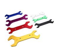 HELEVIA Double Hose Ended AN Wrench, 7PCS Set with Green, Silver, Black, Blue, Purple, Red, Orange, for AN Aluminum Hose Fittings, 6061-T6 Aluminum Alloy, Anodized Finish