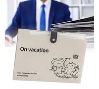 HELEVIA Expanding File Folder, 8 Layer Classification Labeling Accordion Document Organizer with Snap for Receipts Bills Papers (Meow's Holiday)