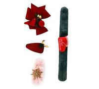 HELEVIA Felt Slap Bracelets for Kids, Christmas Fluff Wristband Toy
