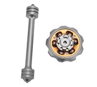 HELEVIA Ferris Wheel Stress Relief Toy Aluminum Alloy Rotating Fingertip Gyroscope Decompression Toy with Storage Case (Grey Gold)