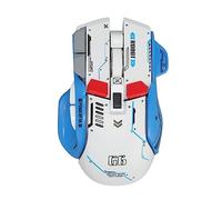 HELEVIA Gaming Mouse 2.4G Wired 3 Mode 5 Adjustable DPI Game Mouse with 11 RGB Light for for Android for IOS (White)