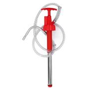 HELEVIA Hand Oil Drum Pump, Non Drip Nozzle, 50in Hose Manual Transfer Pump with Nozzle Return Bracket, Portable Fuel Transfer Pumps, for 20L Drum