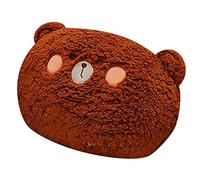 HELEVIA Hand Warm Plush Stuffed Pillow, Cute Animal Decorative Soft Cushion with Warm Hand Pocket for Home Office Bedroom (Brown 28cm)