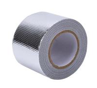 HELEVIA Heat Shield Reflective Tape, High Temperature Insulation for Automotive Applications with Metallized Polyimide Laminated Glass Cloth, Suitable for Cars Trucks SUVs Motorcycles (Silver)