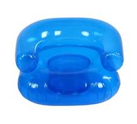 HELEVIA Inflatable Lounge Chair, Transparent PVC Soft Comfortable Blow Up Couch, for Bedroom Living Room Hallway Balcony (Blue)
