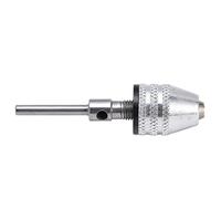 HELEVIA Keyless Drill Chuck Impact Driver Adapter Converter 3 Jaws 1/8in Round Shank 0.3-3.4mm Silver