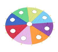 HELEVIA Kids Play Parachute Mole Game Toy 9 Holes Inflatable Stick Cooperative Play for Outdoor Playground Activities