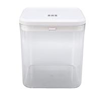HELEVIA Medication Lock Box with Code, Lockable Storage Box for Fridge Snacks, Food Phone Lock Box, for Home Dorms Office Clear White