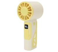 HELEVIA Mini Portable Fan, Powerful Handheld Fan USB Rechargeable with 4000mAh Battery, Compact Small for Travel Makeup Camping Office School Indoor Outdoor (Yellow)