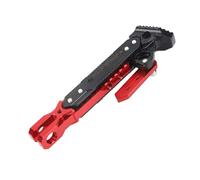 HELEVIA Motorcycle Kickstand Adjustable Nonslip Side Parking Foot Support for Scooter Electric Bike (Red)