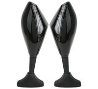HELEVIA Pair Motorcycle Rear View Mirror with LED Turn Signal Light Adjustable Angle Replacement for S1000RR 2015-2021