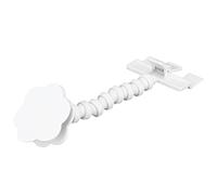 HELEVIA Pet Selfie Stick, Flexible Smartphone Attachment Clip with Flower-Shaped Snack Holder for Cat Dog Photo Taking (White)