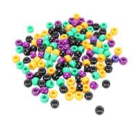 HELEVIA Plastic Beads for Jewelry Making, 6mm 1000pcs Orange Black Violet