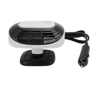 HELEVIA Portable Car Defroster Defogger Heater, Quick Heating, Air Circulation, Safe Winter Driving, Use Fast, Powerful, Energy Efficient, Small Vehicle Plug, ABS Material (White)