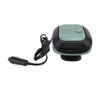 HELEVIA Portable Car Defroster Defogger Heater, Quick Heating, Air Circulation, Safe Winter Driving, Use Fast, Powerful, Energy Efficient, Small Vehicle Plug, ABS Material (Green)