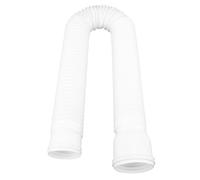 HELEVIA Rain Gutter Downspout Extension, Flexible PE Extendable Drain Away Extender, Drain Away Downspout Extender, for Outdoor Villa Round (White)
