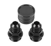 HELEVIA Rear Block Breather Fittings Plug M28 to 10AN Adapter Accessory Fit for B16 B18C (Black)