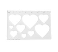 HELEVIA Router Inlay Decorative Template, Transparent Acrylic Router Stencil with Ruler Scale, Enhancing Inlays, for DIY Woodworking (Loving Heart 9 in 1)