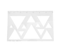 HELEVIA Router Inlay Decorative Template, Transparent Acrylic Router Stencil with Ruler Scale, Enhancing Inlays, for DIY Woodworking (Triangular 12 in 1)