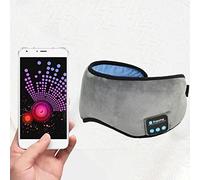 HELEVIA Sleep Eye Mask with Bluetooth 5.0 Music, Light Blocking for Travel (Gray)
