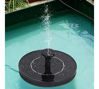 HELEVIA Solar Powered Fountain Pump, Automatic Floating with Multiple Spray Heads for Bird Bath Fish Small Pond Garden Decoration