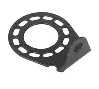 HELEVIA Trailer Socket Mounting Holder, 90 Degrees Bend 12 Holes Iron Galvanized Bracket for Caravan 7 Pin 13 Pin Plug with European Style Metal Plastic Socket, Suitable for Trailer